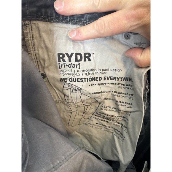 Kuhl Rydr Jeans Men’s 34x32 Vintage Patina Dye Gray Workwear Distressed - Picture 14 of 14